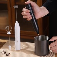 Electric Foamer Mixer Whisk Beater Stirrer 3-Speeds Coffee Milk Drink Frother USB Rechargeable Handheld Food Blender Whisk,Xiaom