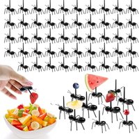 Ant Toothpicks Reusable Food Picks for Bug Birthday Party Decorations Halloween Party Supplies Cute Fruit Dessert Appetizer Fork