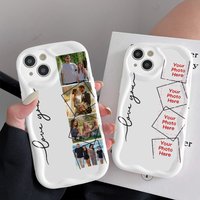 Customized Four Love Photos TPU Soft Phone Case For iPhone 17 16 15 14 13 12 11 Pro Xs Max X XR 16e 7 8 Plus Back Cover