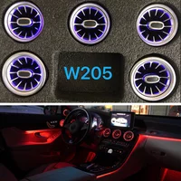Plug and Play For Mercedes W205 X253 Air Vent Ambient Light GLC C Class 2014+ Outlet Car Interior Front Console Air Vent Light