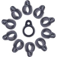 50PCS Anti-Lost Silicone Rubber Rings 8mm Diameter Black Non-Lost O Rings Multipurpose Adjustable Holder Pendant for making kit