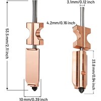 For Flashforge AD5X Upgraded Dual-Metal Hardened Steel Removable Nozzles 0.2/0.4/0.6/0.8mm Replacement Parts