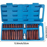 40pcs Star Bits Set, Torx Head Screwdriver Bit Set, S2 Steel Magnetic Security Tamper Proof Star 6 Point Screw Driver Kit Tools