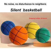 Indoor Silent Basketball and Basket 18/21/24 cm Bouncing Mute Ball Sports and Entertainment Toy Foam Ball No Noise Fast Shipping