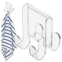 Shower Towel Hooks For Glass Glass Door Hanger Hooks Punch-Free Shower Door Storage Hooks For Clothes Towels Washcloths Robe