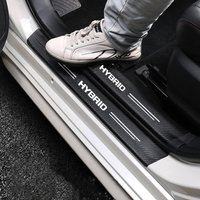 Carbon Fiber Car Door Threshold Sticker for Hybrid Synergy Drive Toyota Prius Camry Rav4 yaris Crown Auris ford Hyundai Honda