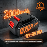 18V 20V 2000MAH BL2018 Replacement Lithium Battery For Black&Decker LBXR20 LB20 LBX20 LST220 LB2X4020 Cordless Tools Battery