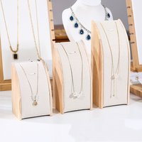 1pc Fashion Women Wood Arc-shaped Jewelry Display Stand Necklace Pendant Bracelet Rack Showcase Holder Jewellery Props
