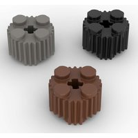 MOC 10PCS Round 92947 2x2 Axle Hole Building Blocks And Grille Educational Particle Assemble DIY Toys Children Birthday Kid Gift