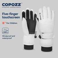 COPOZZ Cartoon Children Winter Warm Ski Gloves 3M Thinsulate Wear resistant Touch Screen Thermal Snowboard Gloves For Boys Girls