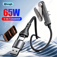 65W Fast Charging Foldable Bracket Data Cable Quick Charge USB C kabel For iPhone 17 Pro Type-C to Type-C /USB-A to Type-C Wire