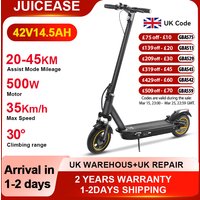 JUICEASE Adult Electric Scooter 500W Motor scooter 42V14.5AH Battery 10 Inch Wheels Smart APP Control Foldable Commuting Vehicle