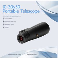 Portable Monocular Telescope 10-30X50 Optics Spotting Scope Lightweight For Long Range And Navigation Hungting Camping Equipment