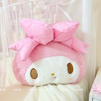 Sanrio My Melody Cartoon Plushies Lovely Stuffed Anime Kawaii Plush Toy Back Cushion Headrest Car Accessories Seat Belt Cover