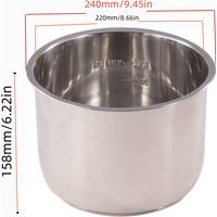 1pcs Stainless Steel Inner Cooking Pot - 6 Quart for Instant Pot IP-POT-SS304-60