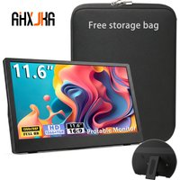 11.6 Inch Portable Monitor Extend Display IPS 1366X768 Panel Penhole Stand VESA USBC Mini HDMI Mobile Display