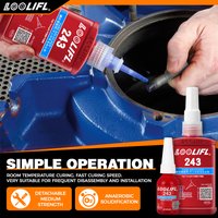 LOOLIFL 243 Medium Strength Threadlocker Wholesale Pack - Removable Adhesive for Nuts, Bolts & Detachable Threaded Assemblies