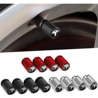 4pcs Car Wheel Tire Valve Caps Stem Decorative Covers for Tesla Model X S Y 3 Roadster P85D P90D P100D Exterior Accessories