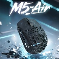 Darmoshark Gaming Mouse M5Air Forged Carbon Fiber Wireless 8K Macro Mouse 30KDPI Finger Grip Small Hand Mice 30g Lightweight