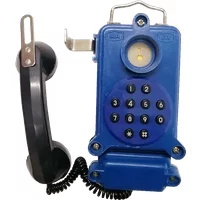 Safe Round Button Wall Telephone Noise-proof Telephone for Petrochemical Industry, IIC Level, Glass Reinforced Plastic Shell