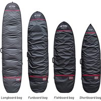 UPSURF Surfboard Cover Bag | Black Red Protective Bag | Sizes: 6'0'', 6'4'', 8'0'', 8'6'', 9'2''