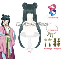In Stock The Apothecary Diaries Maomao Cosplay Wig Necklace Earrings Hairpins Mao Mao Woman Halloween Party Cosplay Accessories