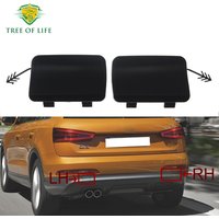 For Audi Q3 8U 2012 2013 2014 2015 Car Rear Bumper Tow Towing Eye Hook Cover Cap Unpainted Right Left 8U0 807 441A 8U0 807 442A