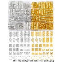220Pcs Hair Beads Hair Cuffs Braiding Hair Rings Alloy Hair Charms For Loc Braids Hair Adjustable Metal Braid Hair Accessories