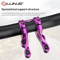 AliExpress LUNJE Direct Mount Stem 31.8mm Dual Crown Fork Off Road Front Fork Straight Install Handle Stand Speed Drop CNC Dual Crown Fork Stem