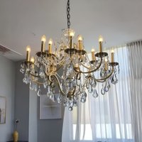 2026 New Arrival Modern French Crystal Chandelier Gold Finish Living Room Restaurant Hotel Guest Room Bedroom Glass Lamp Indoor
