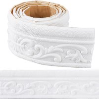 1pc 7.8x230cm Self Adhesive Flexible Foam Molding Trim Wallpaper Border 3D Sticky Decorative Wall Lines Peel