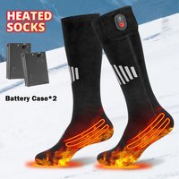Heating Socks With Battery Box Anti-Cold Men Thermal Heated Foot Warmer Outdoor Camping Ski Sports Wnter Warm Equipment