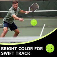5Pcs Premium 40-Holes Outdoor Pickleball Balls Perfectly Balanced High Bounce True Flight Durable Outdoor Pickleball Set.