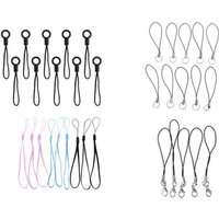10pcs Nylon Wrist Strap Lanyard For Camera Cell Phone IPod USB Mp3 Mp4 Keychains Hooks Mobile phone Strap Keyring Key Ring