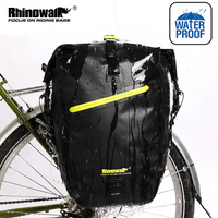 Rhinowalk Waterproof Bike Bag Pannier Bag 20-23L Large Capacity MTB Cycling Trunk Bag Bike Rear Rack Tail Bag Back Seat Side Bag