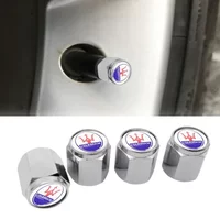 4pcs Car Tire Valve Stem Caps Airdust Covers for Maserati Ghibli Cabrio Coupe Levante Gransport Quattroporte Cinquettroporte GT