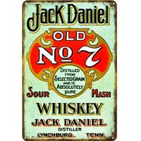 Vintage Old No7 Distressed Metal Sign Reprint, ; TN Whiskey