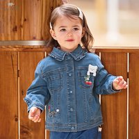 Dave Bella Children Girl's Cowboy Jacket Autumn Sweet Cute Fashion Casual Kids Coat Tops Girls Baby Outwear Outdoor DB3253493