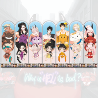 What in Hell is Bad Acrylic Stand, Mammon Satan Beelzebub Figure Standee, Dark Otome Demon King Desktop Decor Desktop Keychain