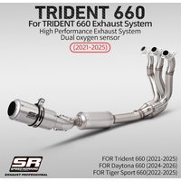 For Trident 660 Daytona 660 Tiger sport 660 Motorcycle Full Exhaust System With 2 oxygen sensors Header Pipe Escape Moto