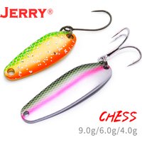 Jerry Chess Wobbler Fishing Lure Aritificial Metal Spoon Baits Mix Color Spinner Spoon Trolling Lures For Trout Bass