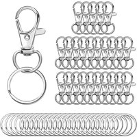 10/20/50/100Pcs Key Chain Clip Hooks Swivel Clasps Lanyard Snap Hook Lobster Claw Clasp for Keychain DIY Jewelry Crafts