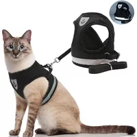 Pet Cat Leash Set, Adjustable Reflective Anti-Escape Pet Harness Vest, Small Dog Collar, Puppy Cat Pet Supplies
