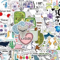 50PCS Biology Sticker Harajuku Waterproof Cartoon Laptop Y2k Fashion Luggage Art Picture Phone Cool Cafe Room Decor Stickers
