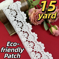 Lace Trim 15 Yards, 2.83 Inch Wide Floral Pattern Lace, for Costumes Wedding Dresses Crafting Sewing