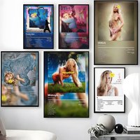Z-Zara L-Larsson Poster Waterproof Self-Stick Wall Art Stickers, Removable Wall Decor for Living Room and Bedroom
