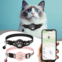 Accurate Positioning Phone APP Lightweight Cat Tracker Night Reflective Adjustable Collar Pet Tracking GPS Positioning Collar
