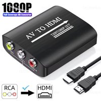 Support HD 1080P RCA AV to HDMI Adapter Converter for PS2/PS3/Xbox One/WII/N64 Game Console With USB Cable Accessories
