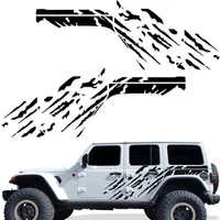 Naklejka na 4 drzwi Jeepa JL 2018-2021 | Zestaw grafiki bocznej Factory Crafts „SPLASH”. | Naklejki Jeep | Naklejka winylowa 3M | Pasuje
