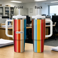 Anime P-Paul Smith Vacuum Flasks 40oz Stainless Steel Insulated Tumbler with Handle Straw